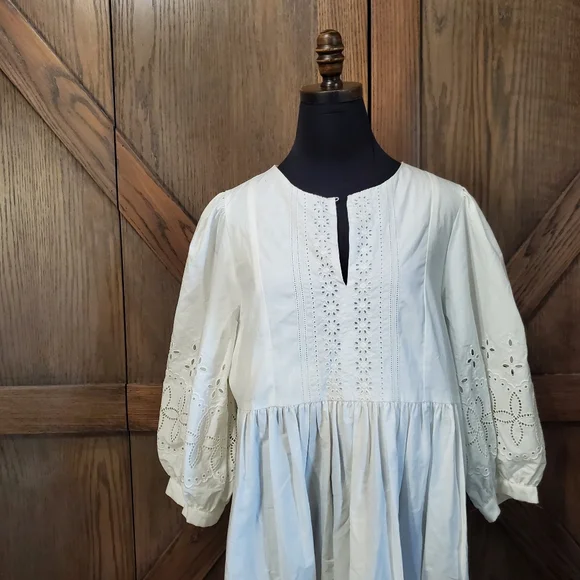 MaxMara White Cotton Dress - Picture 2 of 4